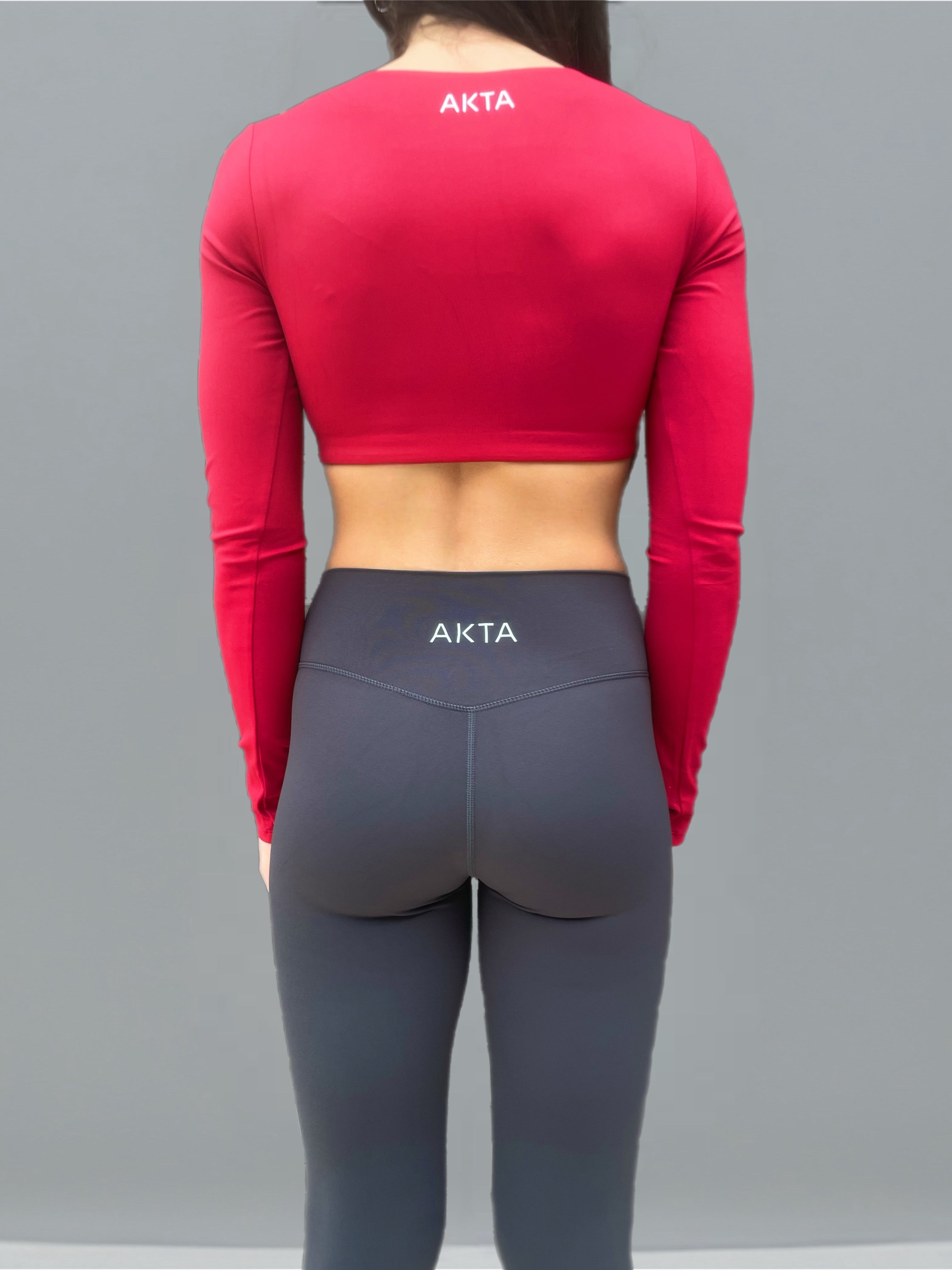 SOL Top Crop Long Sleeves-Red