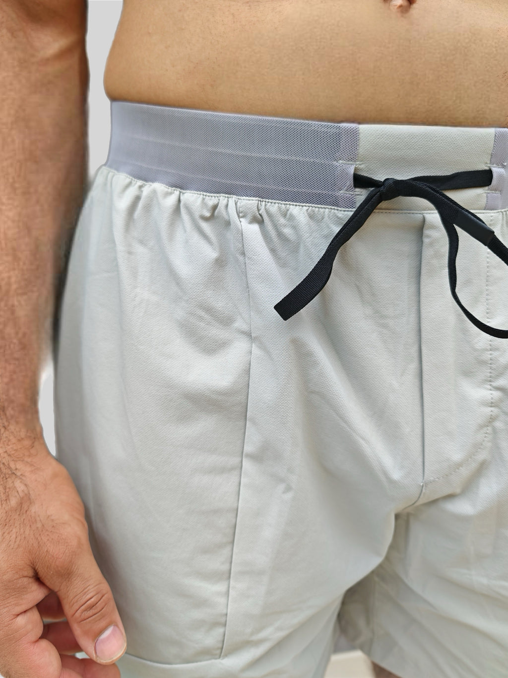 ISEN Men's training short pants- Light Grey
