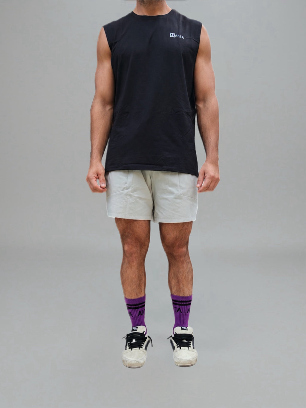 ISEN Men's training short pants- Light Grey
